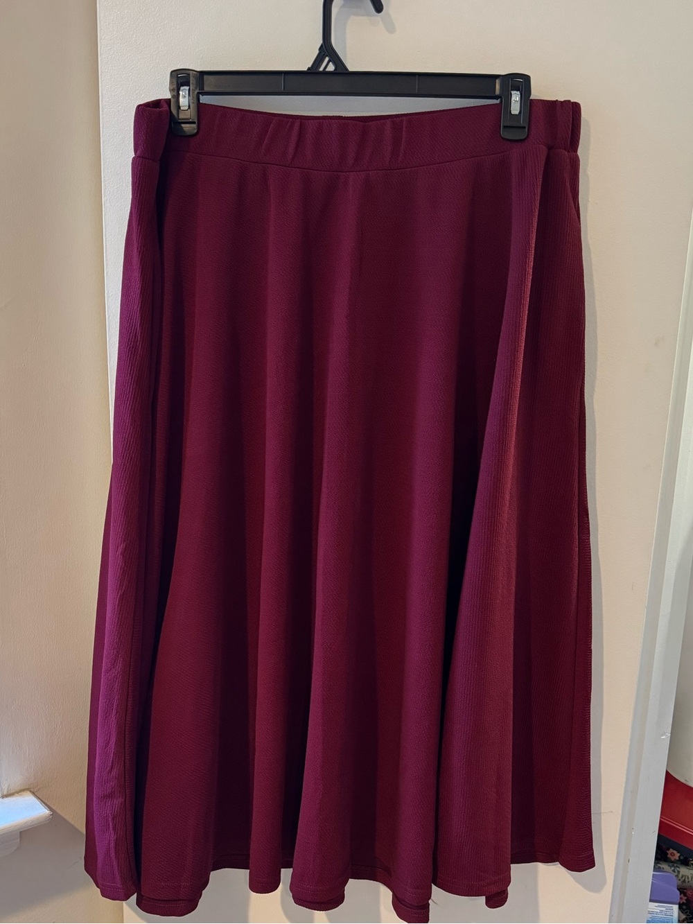 White Mark Burgundy Circle Skirt 3x NWT